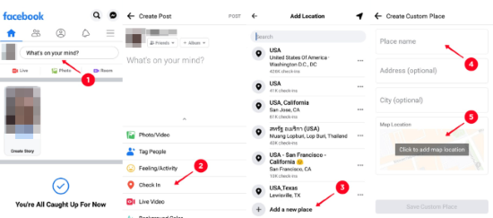 add a new place in facebook