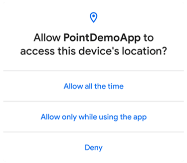 android allow appropriate location request