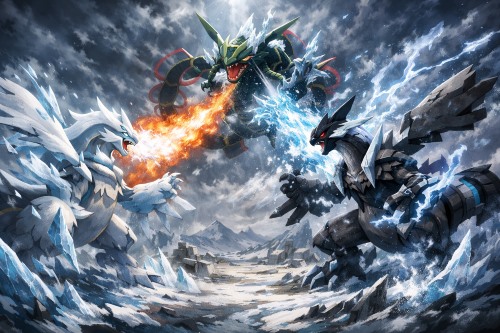 battle of kyurem and rayquaza