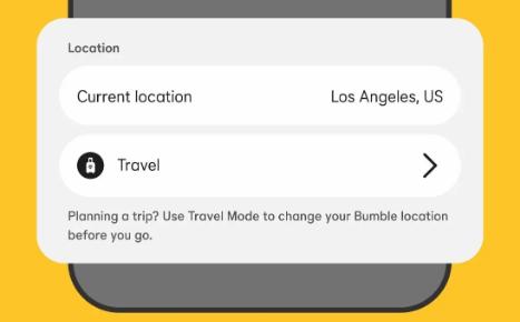 bumble premium travel mode
