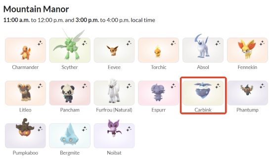 carbink in pokemon go kalos event