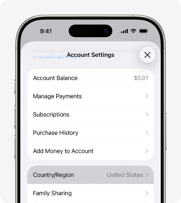 change apple account country on iphone