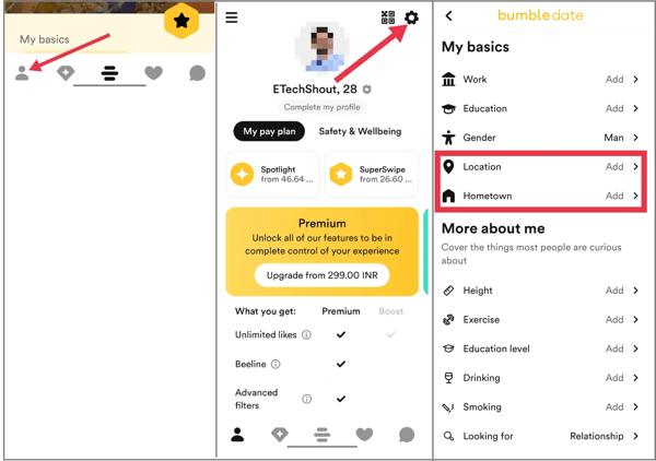 change bumble hometown