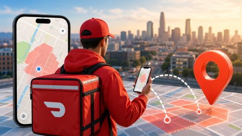 change door dash dasher location