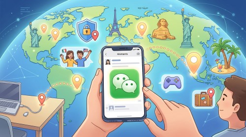 change location for wechat moments