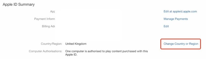 change location in app store on mac