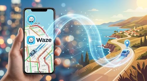 change location on waze