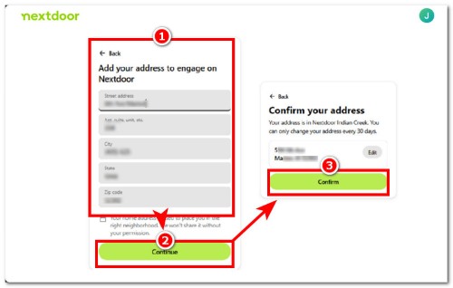 change nextdoor address in settings