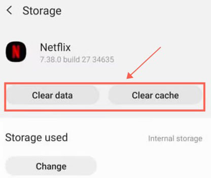 clear netflix app cache