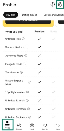click profile on bumble