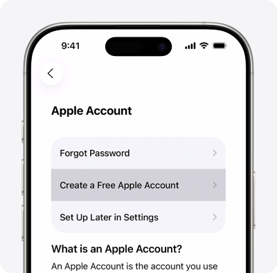create a free apple account