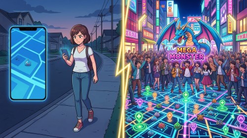 dq walk global map vs japan map