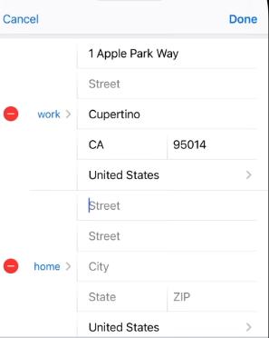 edit apple contacts location