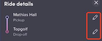 edit pickup location lyft