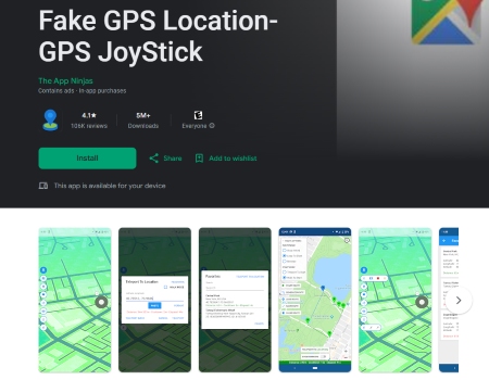 fake gps location by app ninjas