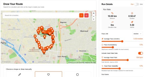 fake my run interface