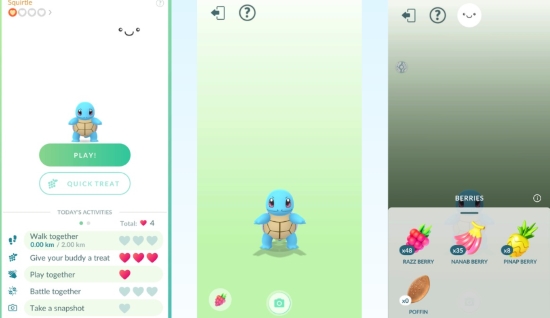 feed pokemon go buddy