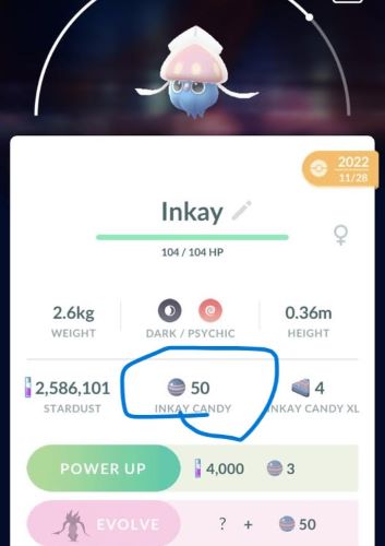 fifty inkay candy