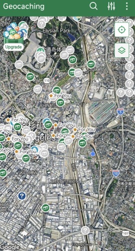 geocaching map interface