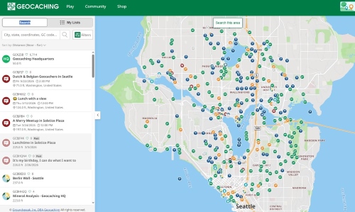 geocaching website