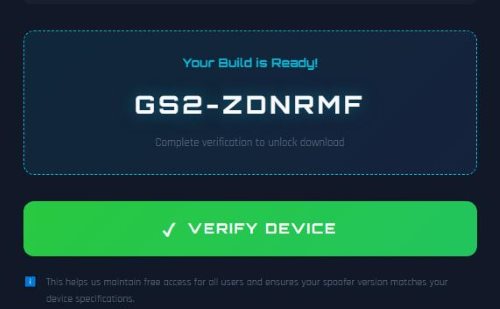 gospoofer asks for human verificatioin