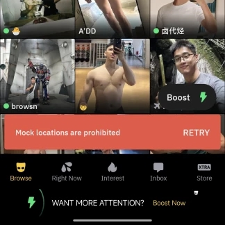 grindr mock locations warning