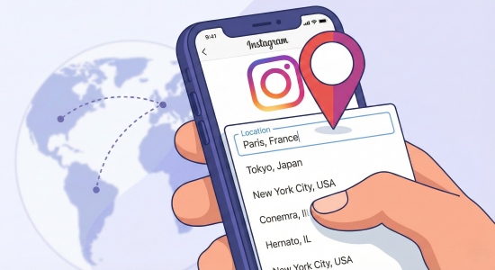 how to change location on instagram