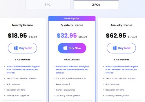 ianygo two pcs pricing