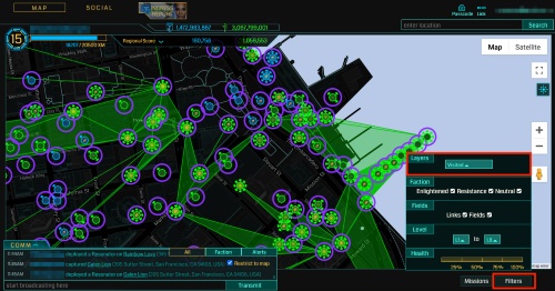 ingress intel map