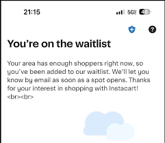 instacart shopper waitlist notification