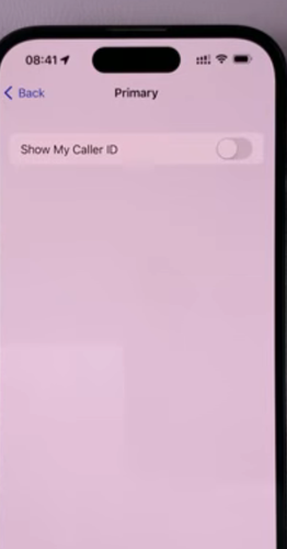 iphone show my caller id setting