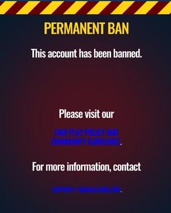 jurrassic world alive permanent ban
