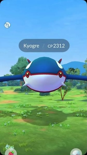 kyogre catch interface
