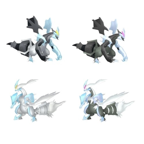 Kyurem all forms comparison with shiny variants