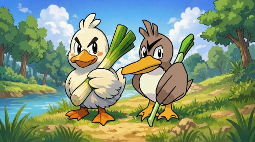 leek duck illustration