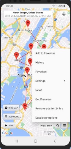 location changer play store app interface