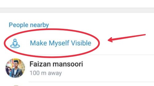 make myself visible telegram