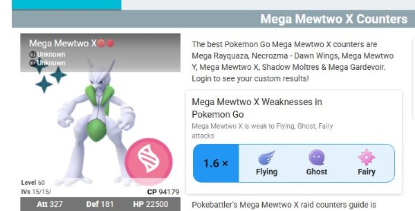 mega mewtwo x counters in pokebattler
