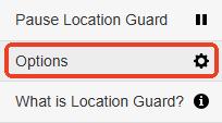options button location guard extension