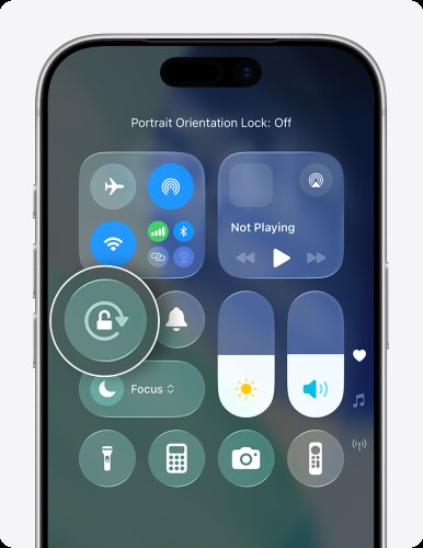 phone orientation settings