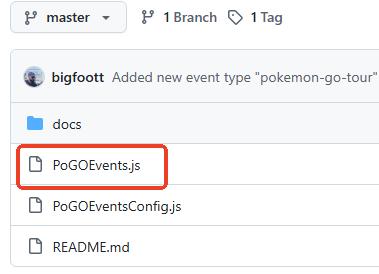 pogoevent js in github repo