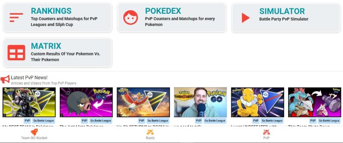 pokebattler pvp section