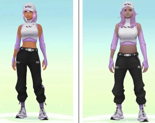 Pokémon GO avatar before and after 2024 update comparison