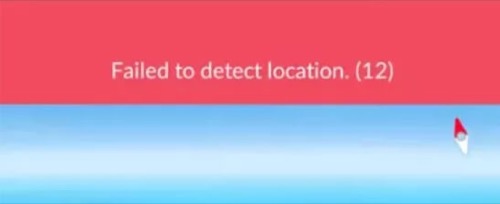 Pokemon GO red banner Failed to detect location error 12