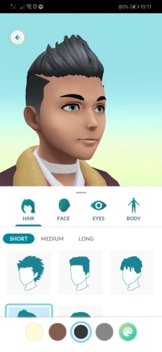 Pokémon GO hair length customization options