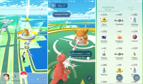 pokemon go interface