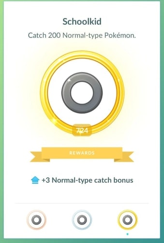 Pokémon GO Schoolkid Medal with Catch Bonus