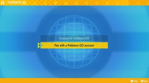 Pokémon GO Scarlet and Violet connection screen