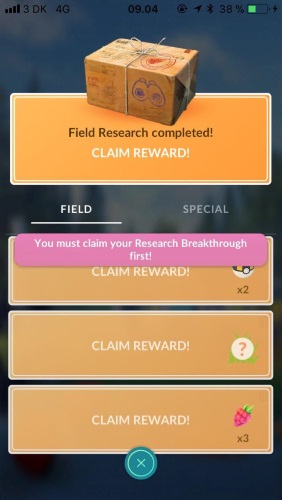 pokemon go research breakthrough reward