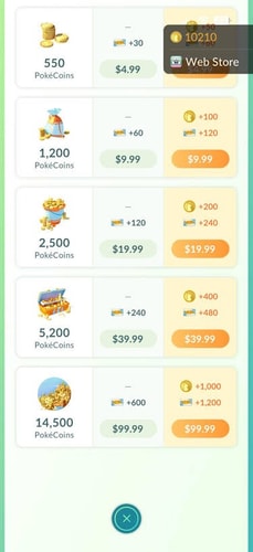 pokemon go shop full